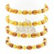 Baltic amber bracelet round tube beads